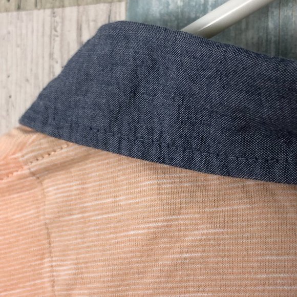 GUESS Retro Denim Trim Short Sleeve Polo Shirt - Picture 8 of 8